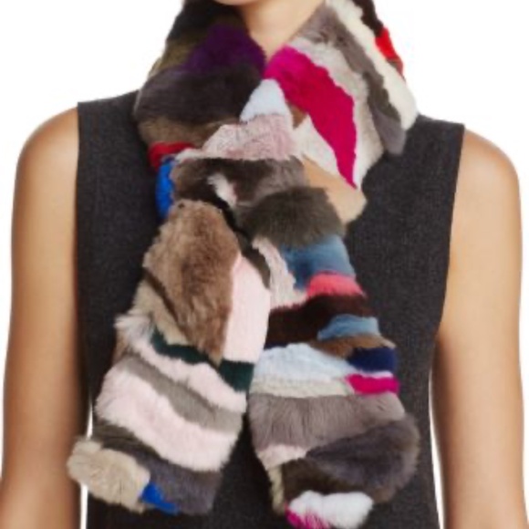 Giorgio Salvini multi color fur scarf - Picture 4 of 4
